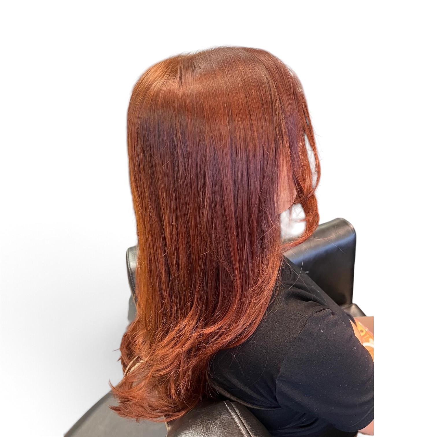 Long layered blowout with honey balayage