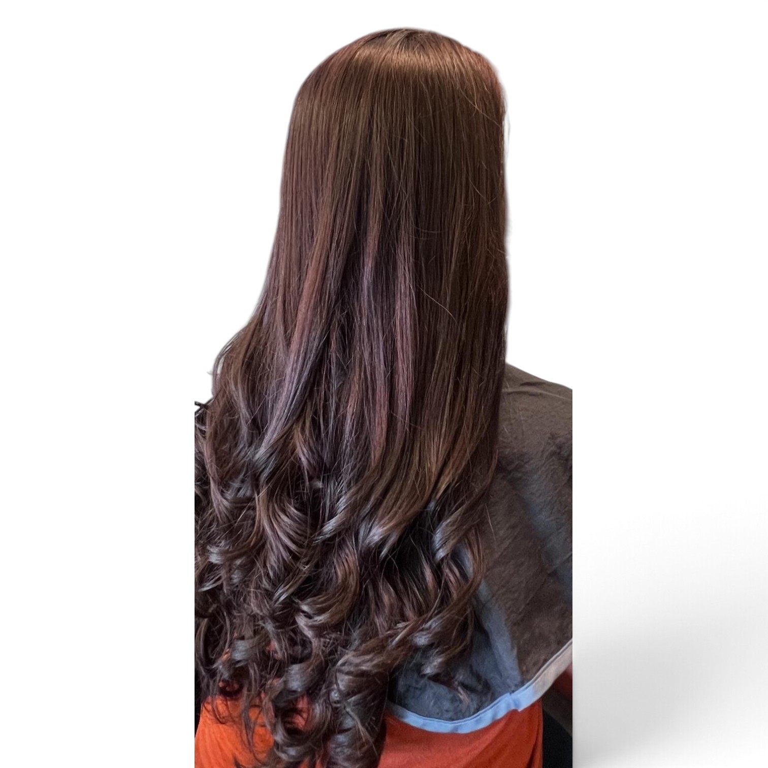 Long layered blowout with honey balayage